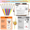 image:image10Pcs Paint Brushes Anezus Large Paint Brushes Chubby Brush Set for Classroom Washable Paint Acrylic PaintRound