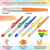 image:image10Pcs Paint Brushes Anezus Large Paint Brushes Chubby Brush Set for Classroom Washable Paint Acrylic PaintRound