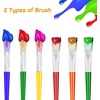 image:image10Pcs Paint Brushes for Kids Anezus Kids Paint Brushes Toddler Large Chubby Brushes Round and Flat Preschool Painting Brushes for Washable Paint Acrylic Paint