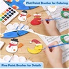 image:image200 Pcs Small Paint Brushes Bulk Anezus Detail Paint Brushes Fine Brushes with Flat and Round Tip Acrylic Brushes Set for Classroom Water Color Pumpkin Canvas Painting Touch UpMixed50Flat50Fine