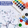 image:image200 Pcs Small Paint Brushes Bulk Anezus Detail Paint Brushes Fine Brushes with Flat and Round Tip Acrylic Brushes Set for Classroom Water Color Pumpkin Canvas Painting Touch UpFine Paint Brushes