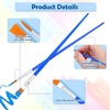 image:image200 Pcs Small Paint Brushes Bulk Anezus Detail Paint Brushes Fine Brushes with Flat and Round Tip Acrylic Brushes Set for Classroom Water Color Pumpkin Canvas Painting Touch UpMixed50Flat50Fine