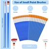 image:image200 Pcs Small Paint Brushes Bulk Anezus Detail Paint Brushes Fine Brushes with Flat and Round Tip Acrylic Brushes Set for Classroom Water Color Pumpkin Canvas Painting Touch UpMixed50Flat50Fine