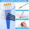 image:image200 Pcs Small Paint Brushes Bulk Anezus Detail Paint Brushes Fine Brushes with Flat and Round Tip Acrylic Brushes Set for Classroom Water Color Pumpkin Canvas Painting Touch UpMixed35Flat35Fine