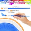 image:image200 Pcs Small Paint Brushes Bulk Anezus Detail Paint Brushes Fine Brushes with Flat and Round Tip Acrylic Brushes Set for Classroom Water Color Pumpkin Canvas Painting Touch UpFlat Paint Brushed