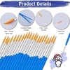 image:image200 Pcs Small Paint Brushes Bulk Anezus Detail Paint Brushes Fine Brushes with Flat and Round Tip Acrylic Brushes Set for Classroom Water Color Pumpkin Canvas Painting Touch UpFine Paint Brushes