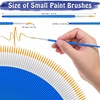 image:image200 Pcs Small Paint Brushes Bulk Anezus Detail Paint Brushes Fine Brushes with Flat and Round Tip Acrylic Brushes Set for Classroom Water Color Pumpkin Canvas Painting Touch UpFine Paint Brushes
