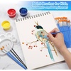 image:image200 Pcs Small Paint Brushes Bulk Anezus Detail Paint Brushes Fine Brushes with Flat and Round Tip Acrylic Brushes Set for Classroom Water Color Pumpkin Canvas Painting Touch UpMixed100Flat100Fine