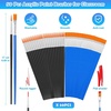 image:image200 Pcs Small Paint Brushes Bulk Anezus Detail Paint Brushes Fine Brushes with Flat and Round Tip Acrylic Brushes Set for Classroom Water Color Pumpkin Canvas Painting Touch UpMixed35Flat35Fine