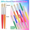image:image30Pcs Paint Brushes Anezus Round Paint Brushes for Kids Classroom Toddlers Paint Brush Set for Touch Up Preschool Daycare Washable Acrylic Paint Pumpkin PaintingRound
