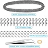 image:image50 Feet Stainless Steel Chains for Jewelry Making Anezus Jewelry Chain Bulk Small Metal Chains with 100 Jump Rings 30 Lobster Clasps for Necklace Making Bracelet DIY2mm Pack of 2