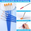 image:image50 Pcs Flat Paint Brushes for Touch Up Anezus Small Paint Brushes for Classroom Craft Brushes for Acrylic Watercolor Face Paintingflat and round