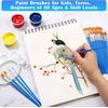 image:image50 Pcs Flat Paint Brushes for Touch Up Anezus Small Paint Brushes for Classroom Craft Brushes for Acrylic Watercolor Face Paintingflat and round