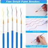 image:image50 Pcs Flat Paint Brushes for Touch Up Anezus Small Paint Brushes for Classroom Craft Brushes for Acrylic Watercolor Face Paintinground