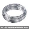image:imageAluminum Wire Anezus 9 Gauge Bendable Metal Armature Aluminum Craft Wire for Wreath Making Beading Floral Silver 3 mm 50 Feet15m9 Gauge 3 mm
