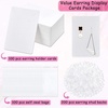 image:imageAnezus 100 Pcs Earring Display Cards with 200 Earring Backs and 100 SelfSealing Bags for Earrings Necklace amp Jewelry Display Kraft Color 35x24 InchesWhite