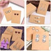 image:imageAnezus 100 Pcs Earring Display Cards with 200 Earring Backs and 100 SelfSealing Bags for Earrings Necklace amp Jewelry Display Kraft Color 35x24 InchesBrown