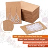 image:imageAnezus 100 Pcs Earring Display Cards with 200 Earring Backs and 100 SelfSealing Bags for Earrings Necklace amp Jewelry Display Kraft Color 35x24 InchesBrown