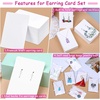 image:imageAnezus 100 Pcs Earring Display Cards with 200 Earring Backs and 100 SelfSealing Bags for Earrings Necklace amp Jewelry Display Kraft Color 35x24 InchesWhite