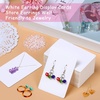 image:imageAnezus 100 Pcs Earring Display Cards with 200 Earring Backs and 100 SelfSealing Bags for Earrings Necklace amp Jewelry Display Kraft Color 35x24 InchesWhite
