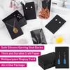 image:imageAnezus 100 Pcs Earring Display Cards with 200 Earring Backs and 100 SelfSealing Bags for Earrings Necklace amp Jewelry Display Kraft Color 35x24 InchesBlack