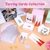 image:imageAnezus 100 Pcs Earring Display Cards with 200 Earring Backs and 100 SelfSealing Bags for Earrings Necklace amp Jewelry Display Kraft Color 35x24 InchesWhite