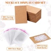 image:imageAnezus 100 Pcs Earring Display Cards with 200 Earring Backs and 100 SelfSealing Bags for Earrings Necklace amp Jewelry Display Kraft Color 35x24 InchesBrown