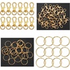 image:imageAnezus 100Pcs Craft Tassel Set  50 Tassels 25 Lobster Clasp Keychains 25 Rings for Acrylic Keychains Gold