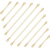 image:imageAnezus 10Pcs Necklace and Bracelet Extenders Silver Chain Extenders for Jewelry Making Assorted SizesGold
