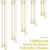 image:imageAnezus 10Pcs Necklace and Bracelet Extenders Silver Chain Extenders for Jewelry Making Assorted SizesGold