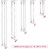 image:imageAnezus 10Pcs Necklace and Bracelet Extenders Silver Chain Extenders for Jewelry Making Assorted SizesSilver