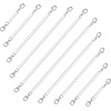 image:imageAnezus 10Pcs Necklace and Bracelet Extenders Silver Chain Extenders for Jewelry Making Assorted SizesSilver