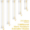 image:imageAnezus 10Pcs Necklace and Bracelet Extenders Silver Chain Extenders for Jewelry Making Assorted SizesSilver and Gold