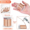 image:imageAnezus 16 Gauge Jewelry Wire 11 Yards Craft Wire Tarnish Resistant Copper Wire for Jewelry Making Wire Wrapping and CraftingSilverRose Gold