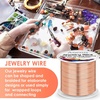 image:imageAnezus 16 Gauge Jewelry Wire 11 Yards Craft Wire Tarnish Resistant Copper Wire for Jewelry Making Wire Wrapping and CraftingSilverRose Gold