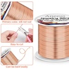 image:imageAnezus 16 Gauge Jewelry Wire 11 Yards Craft Wire Tarnish Resistant Copper Wire for Jewelry Making Wire Wrapping and CraftingSilverRose Gold