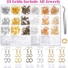 image:imageAnezus 1900 Pcs Earring Making Kit with Jewelry Hooks Fish Hook Earrings Backs Jump Rings for Repair Gifts