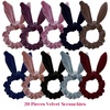 image:imageAnezus 20 Pack Velvet Scrunchies Hair Bobble Elastics Rabbit Ear Hair Scrunchy Women Hair ties 10 Colors