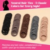 image:imageAnezus 200 Pcs Black Elastics Hair Ties Small Bulk Hair Ties Hair Bands 4mmNeutral