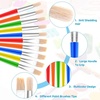 image:imageAnezus 30 Kids Paint Brushes Set with Jumbo Round Watercolor and Large Flat Craft Brushes