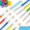 image:imageAnezus 30 Kids Paint Brushes Set with Jumbo Round Watercolor and Large Flat Craft Brushes