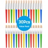 image:imageAnezus 30 Kids Paint Brushes Set with Jumbo Round Watercolor and Large Flat Craft Brushes
