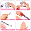 image:imageAnezus 300pcs Gel Nail Polish Remover Glitter Soak Off Foil Nail Wraps with Cotton Pad for Gel Removal