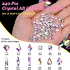 image:imageAnezus 4728Pcs Nail Gems with Crystals Rhinestones Jewls Pickup Tool Pen for Nails Nail Art Supplies Diamond Stones for Nails Decoration Makeup Clothes Shoes