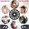image:imageAnezus 50 Pcs Thick Black Hair Ties Large Hair Elastics Bulk Hair Ties Stretch Hair Bands Ponytail Holders for Thick Heavy and Curly Hair Neutral ColorsBlack