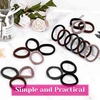 image:imageAnezus 50 Pcs Thick Black Hair Ties Large Hair Elastics Bulk Hair Ties Stretch Hair Bands Ponytail Holders for Thick Heavy and Curly Hair Neutral ColorsNeutral