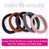 image:imageAnezus 50 Pcs Thick Black Hair Ties Large Hair Elastics Bulk Hair Ties Stretch Hair Bands Ponytail Holders for Thick Heavy and Curly Hair Neutral ColorsNeutral