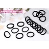 image:imageAnezus 50 Pcs Thick Black Hair Ties Large Hair Elastics Bulk Hair Ties Stretch Hair Bands Ponytail Holders for Thick Heavy and Curly Hair Neutral ColorsBlack