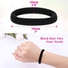 image:imageAnezus 50 Pcs Thick Black Hair Ties Large Hair Elastics Bulk Hair Ties Stretch Hair Bands Ponytail Holders for Thick Heavy and Curly Hair Neutral ColorsBlack