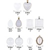 image:imageAnezus 60Pcs Pendant Trays Bezel Pendant Trays Blanks with Glass Cabochons for Pendants Making and Jewelry Making 5 Styles